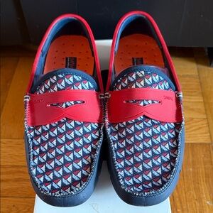 Swims Red and Blue Patterned Men's Loafers